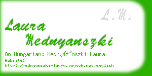 laura mednyanszki business card